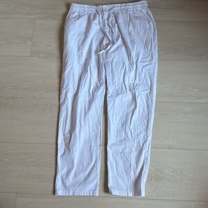 3/$10 Women's White Elastic Waist Straight Leg Pants